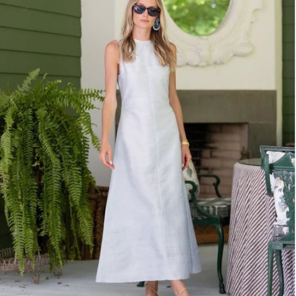 Sleeveless White Maxi Dress - Elegant Summer Linen
